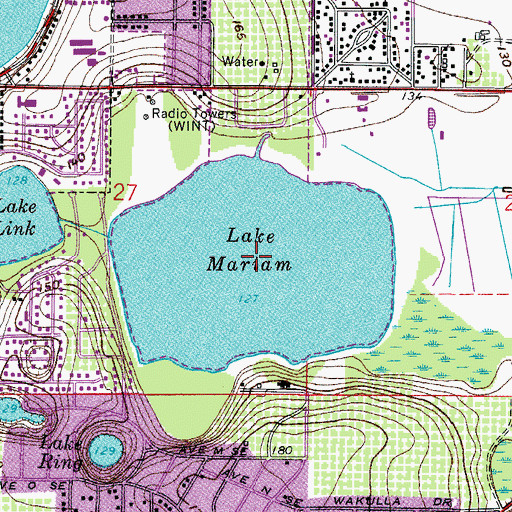 Topographic Map of Lake Mariam, FL