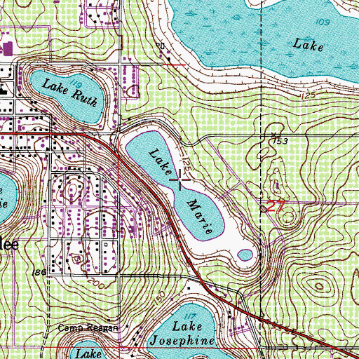 Topographic Map of Lake Marie, FL