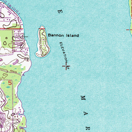 Topographic Map of Lake Marion, FL