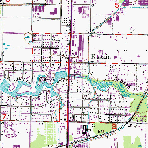 Topographic Map of Marsh Branch, FL