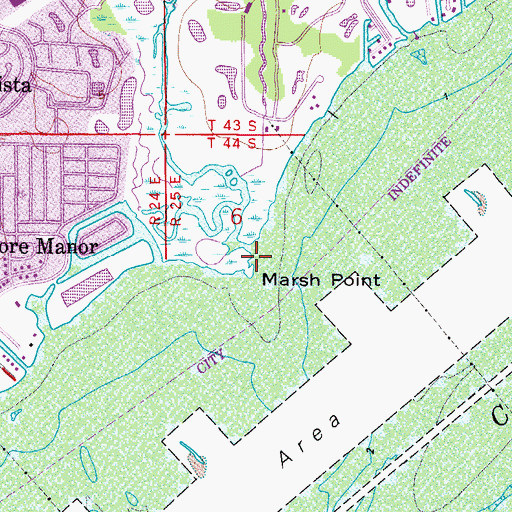 Topographic Map of Marsh Point, FL