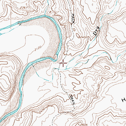 Topographic Map of Dry Wash, AZ