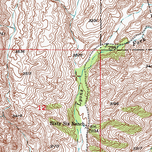 Topographic Map of Dry Wash Mineral Creek, AZ
