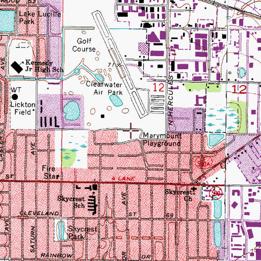 Topographic Map of Marymont Park, FL