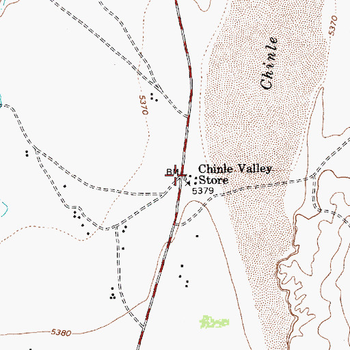 Topographic Map of Chinle Valley Store, AZ