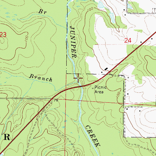Topographic Map of Mason Branch, FL