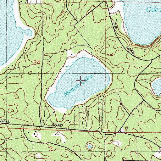 Topographic Map of Mason Lake, FL