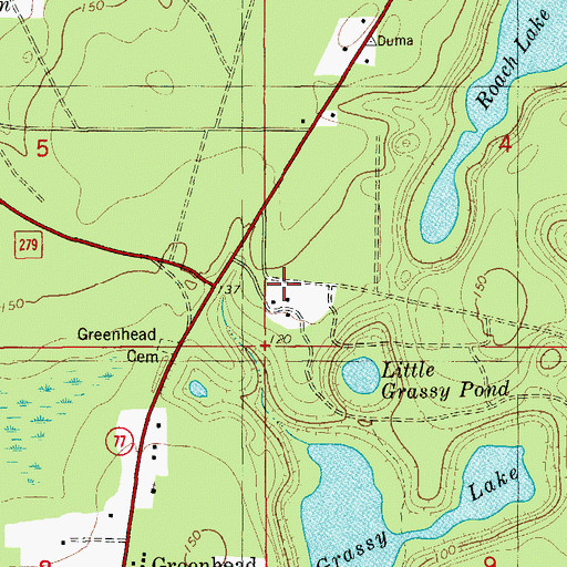 Topographic Map of Massalene School, FL