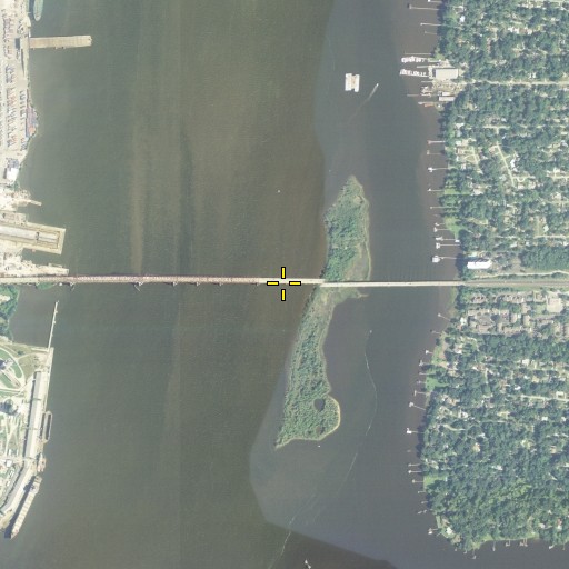 Aerial/Satellite Image of Mathews Bridge, FL