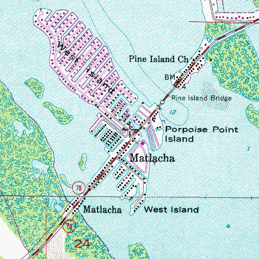 Topographic Map of Matlacha, FL