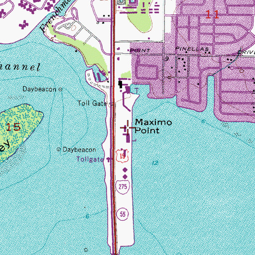 Topographic Map of Maximo Point, FL