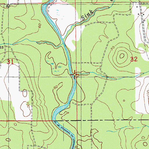 Topographic Map of May Mill Creek, FL
