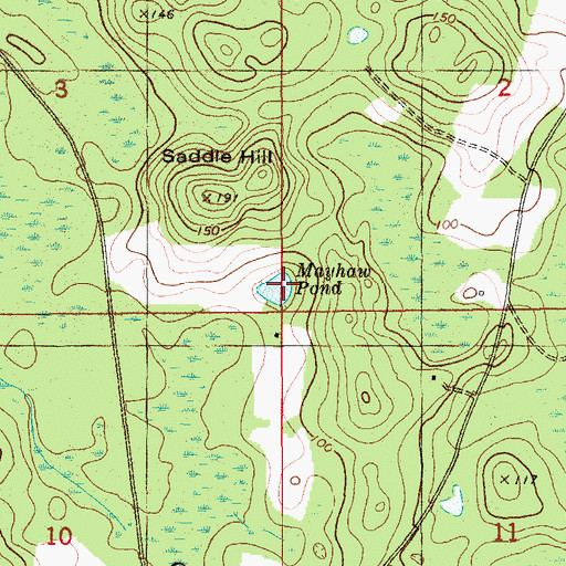 Topographic Map of Mayhaw Pond, FL