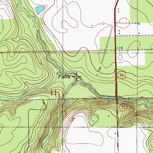 Topographic Map of Mayo Mill Branch, FL