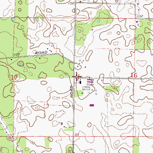 Topographic Map of McAlpin Church, FL