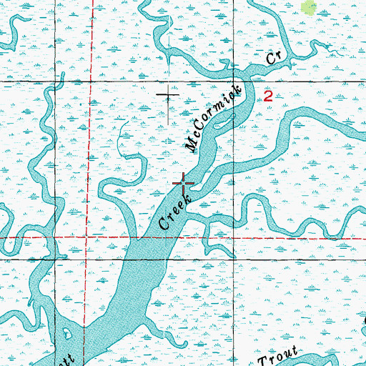 Topographic Map of McCormick Creek, FL