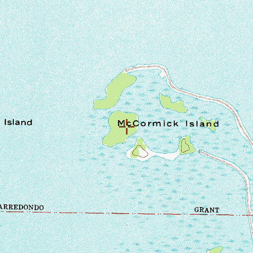 Topographic Map of McCormick Island, FL