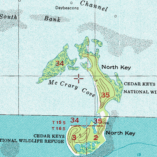 Topographic Map of McCrary Cove, FL