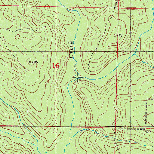 Topographic Map of McDade Creek, FL
