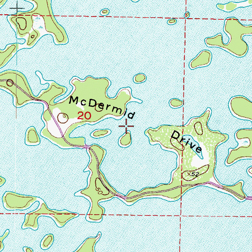 Topographic Map of McDermid Drive, FL