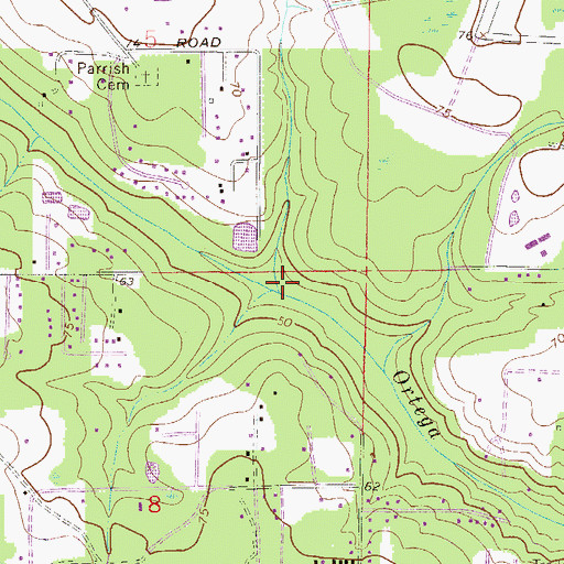 Topographic Map of McGirts Creek, FL