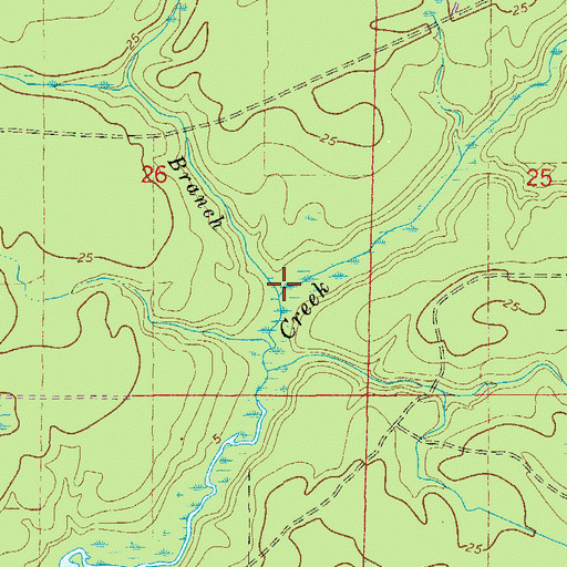 Topographic Map of McIver Branch, FL