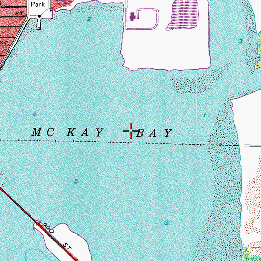Topographic Map of McKay Bay, FL