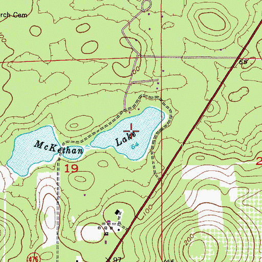 Topographic Map of McKethan Lake, FL