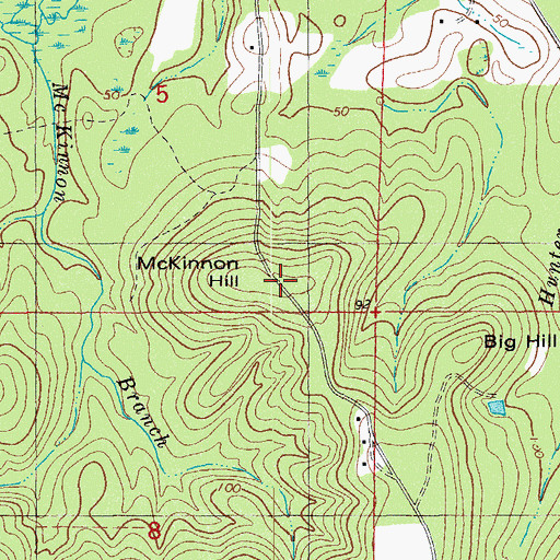 Topographic Map of McKinnon Hill, FL