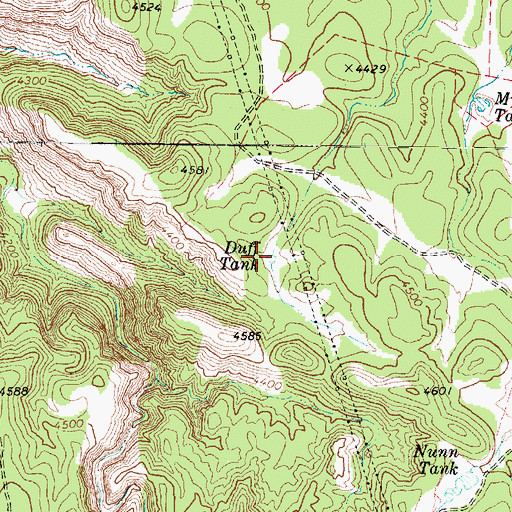 Topographic Map of Duff Tank, AZ