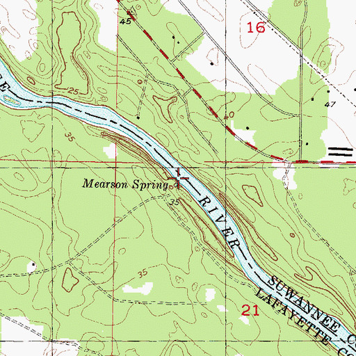 Topographic Map of Mearson Spring, FL