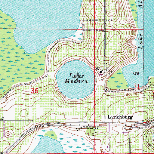 Topographic Map of Lake Medora, FL