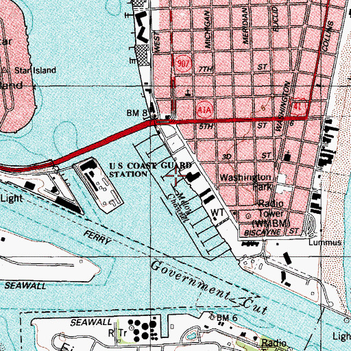 Topographic Map of Meloy Channel, FL