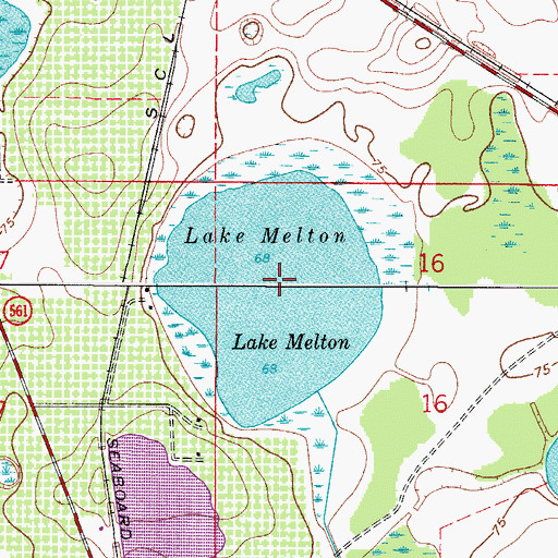 Topographic Map of Lake Melton, FL