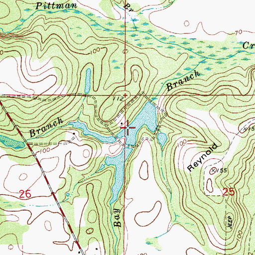 Topographic Map of Merrill Branch, FL