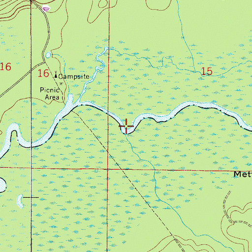 Topographic Map of Metts Creek, FL