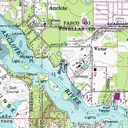 Topographic Map of Meyers Cove, FL
