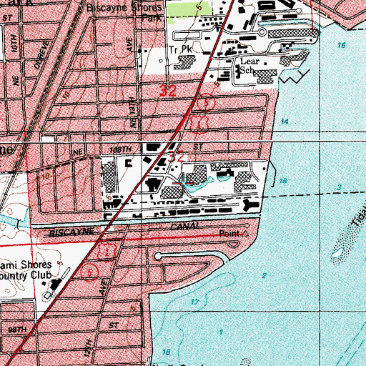 Topographic Map of Miami Military Academy (historical), FL