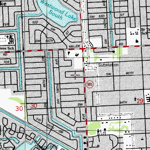 Topographic Map of Miami Ranch School (historical), FL