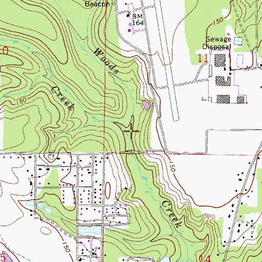 Topographic Map of Middle Creek, FL