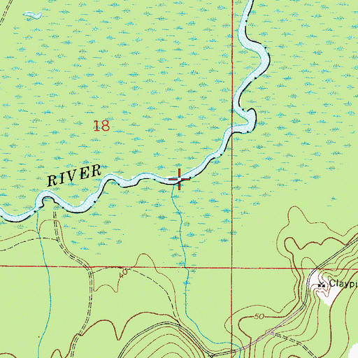 Topographic Map of Middle Creek, FL