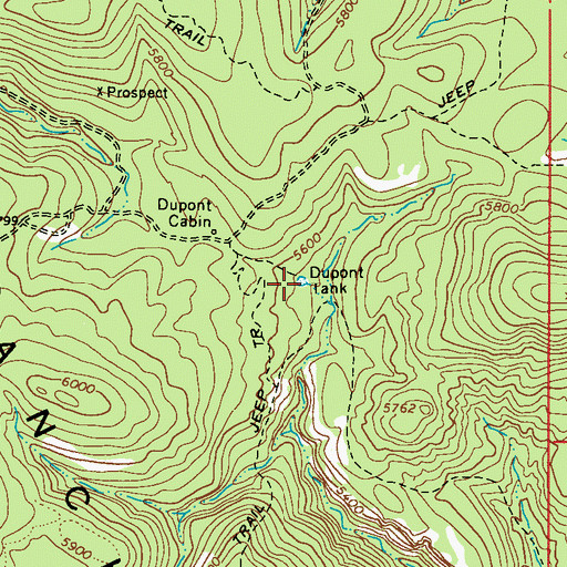 Topographic Map of Dupont Tank, AZ
