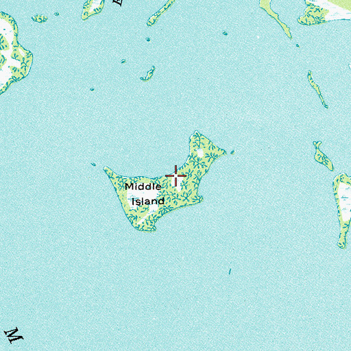 Topographic Map of Middle Island, FL