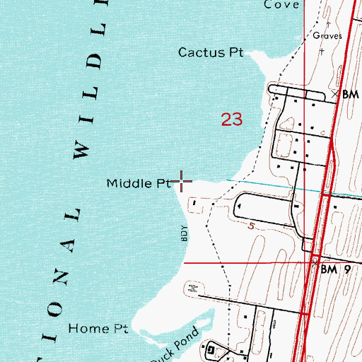 Topographic Map of Middle Point, FL