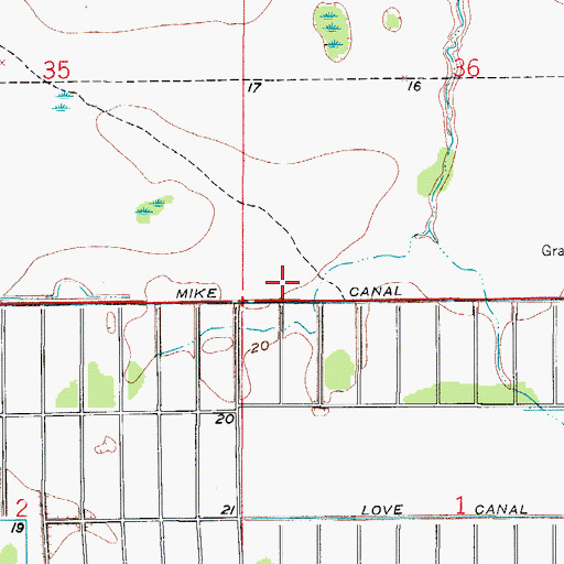Topographic Map of Mike Canal, FL