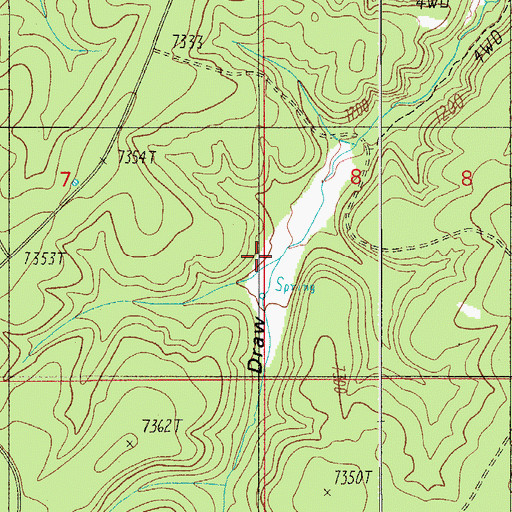 Topographic Map of Duran Ranch, AZ