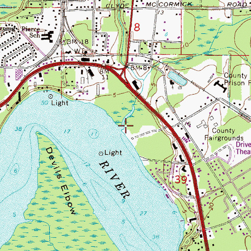 Topographic Map of Mill Branch, FL