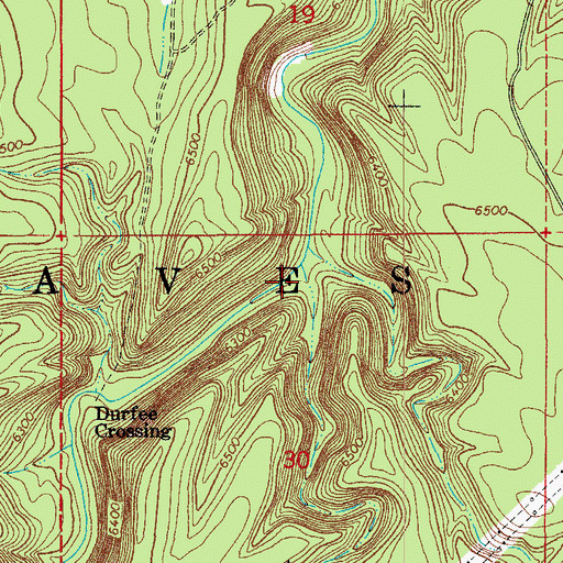 Topographic Map of Durfee Draw, AZ