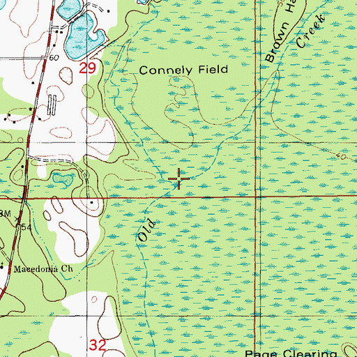 Topographic Map of Mill Creek, FL