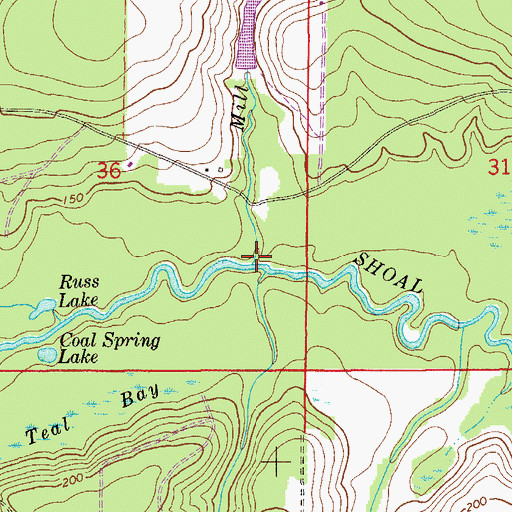 Topographic Map of Mill Creek, FL
